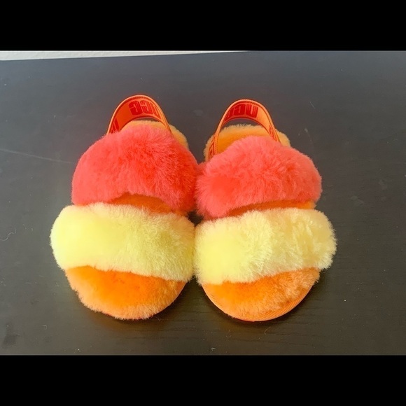 Nwob TODDLER SIZE 6 UGG FLUFF YEAH SLIDE SLIPPERS. # soft fur - Picture 4 of 6